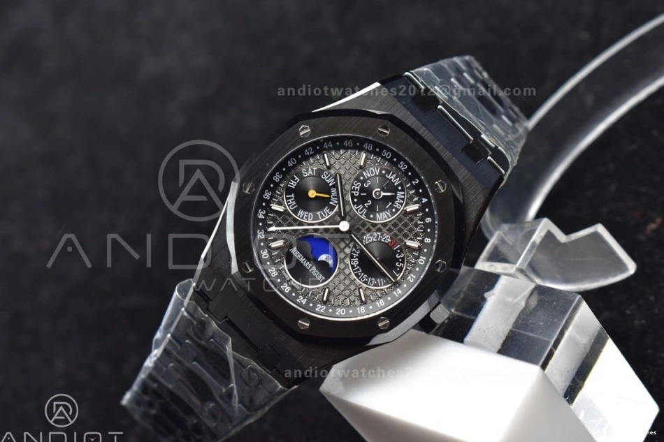 1044 APSF1:1 Calendar Ceramic V Edition Black A5134 41mm Oak Royal Dial GoAnywhere Perpetual Bracelet Black Ceramic on Best 0128